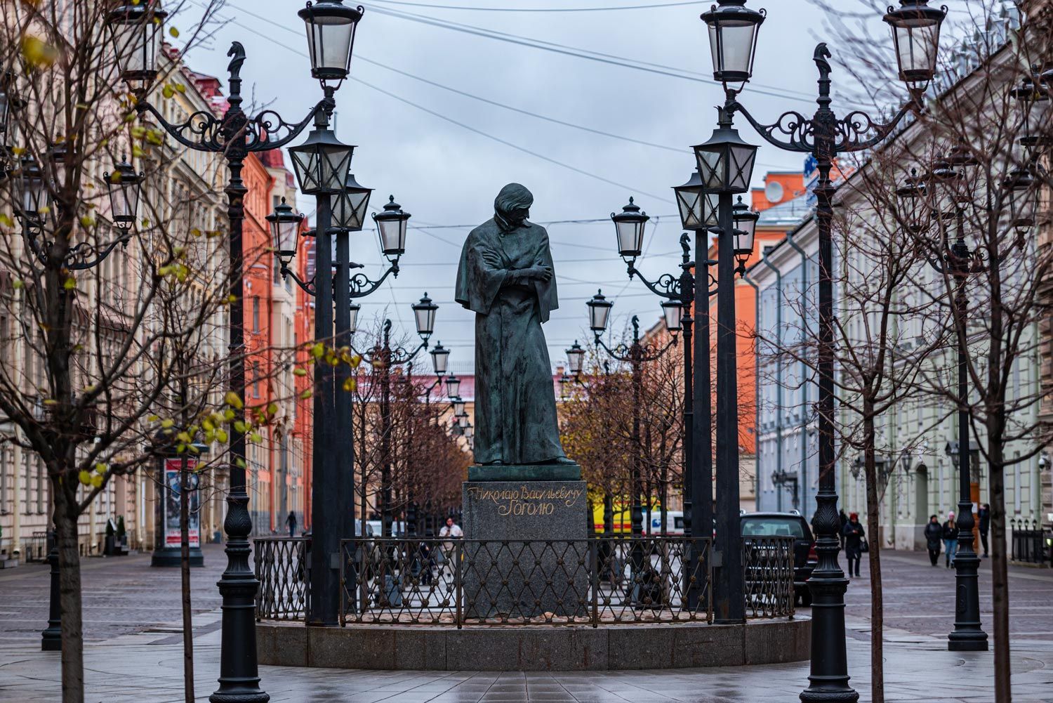 Monument to N. V. Gogol on Malaya Konyushennaya Street