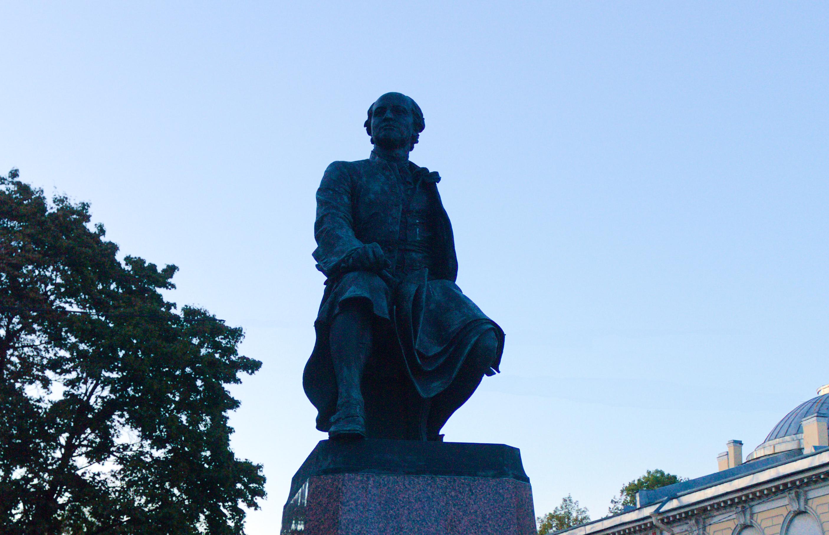 Monument to M.V. Lomonosov on the University Embankment