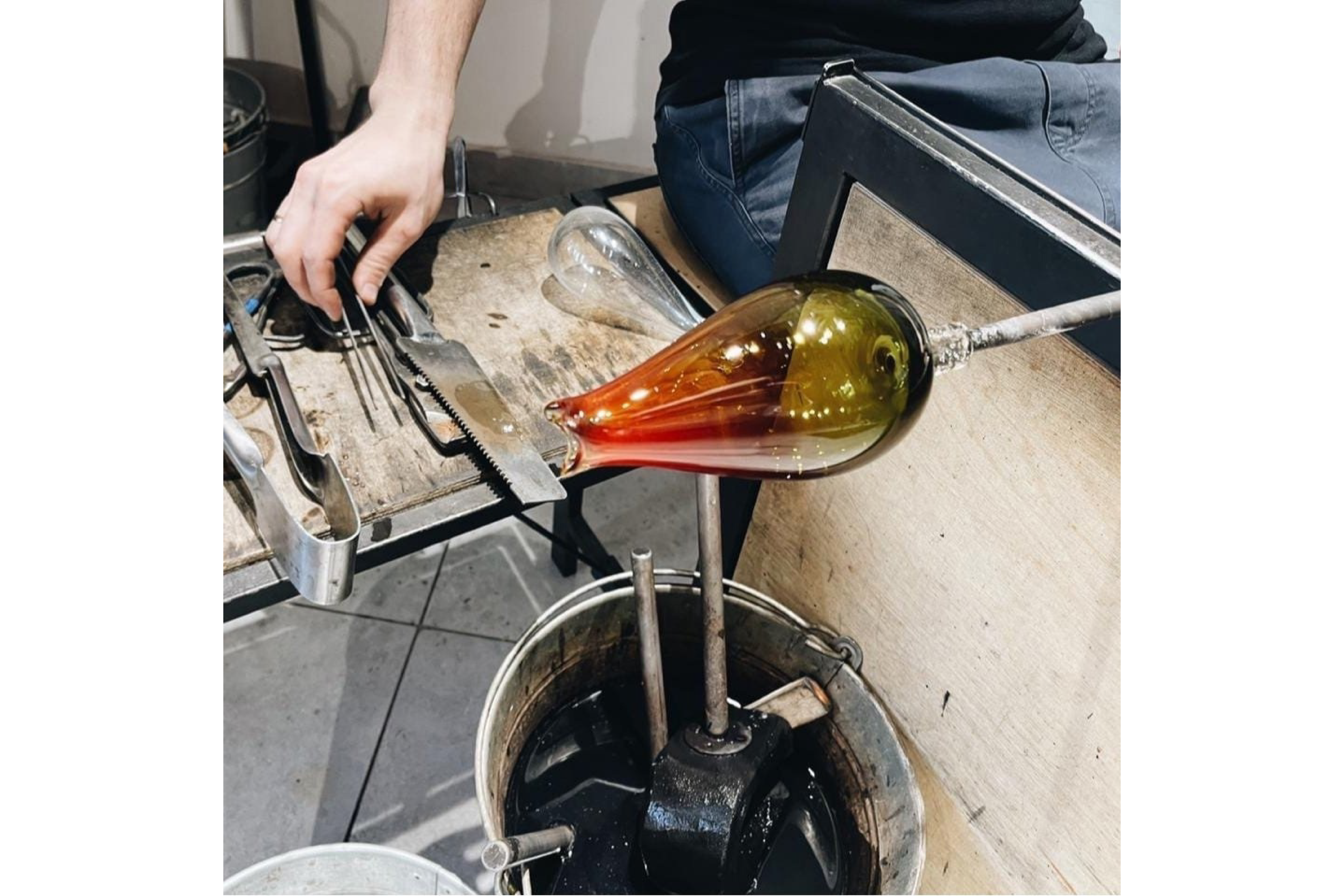 Glassblowing workshop in the Kirov Central Park of Culture and Leisure