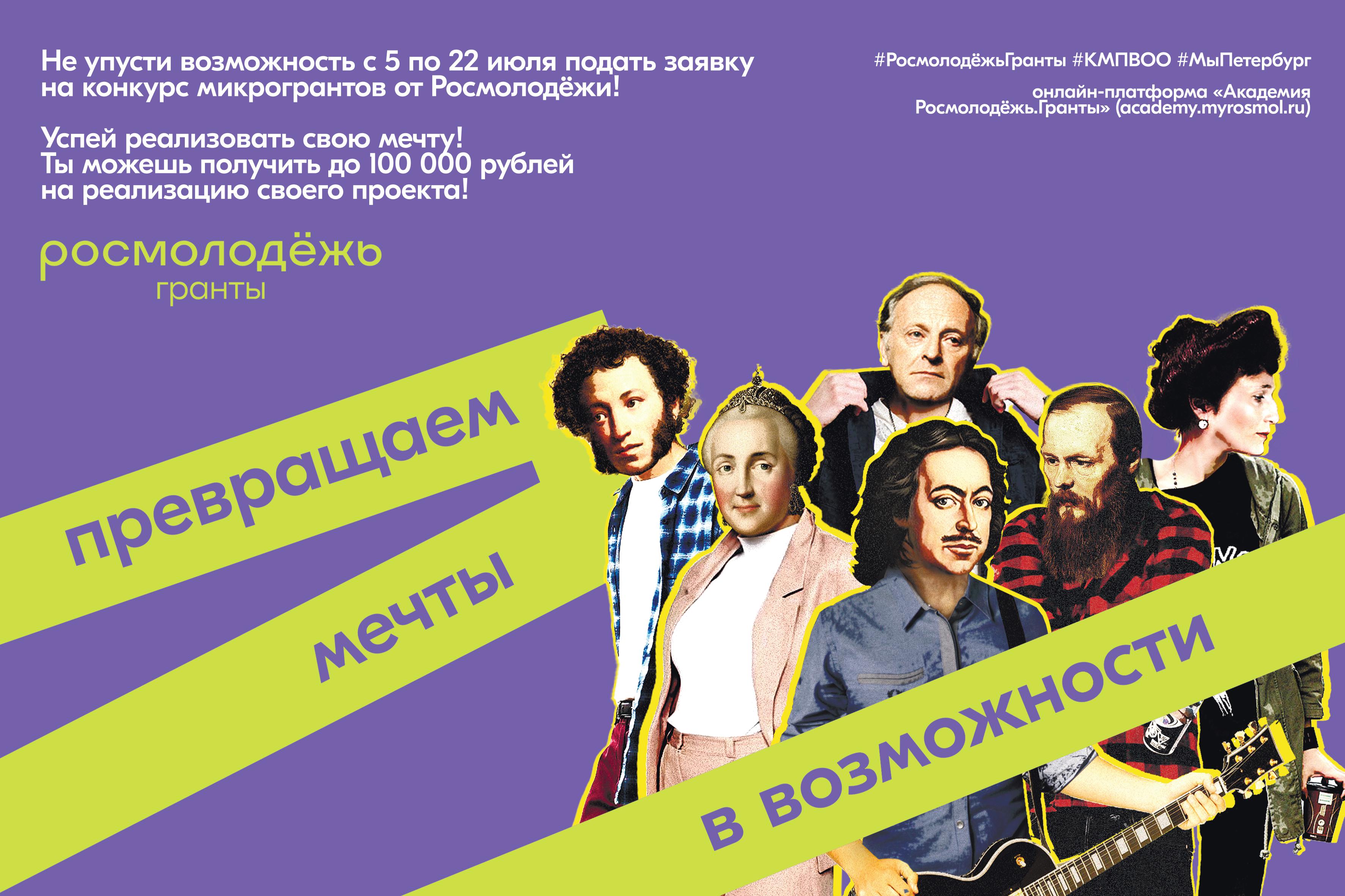 Стартовал Всероссийский грантовый конкурс молодёжных инициатив Росмолодёжь.Гранты: «МИКРОГРАНТЫ»