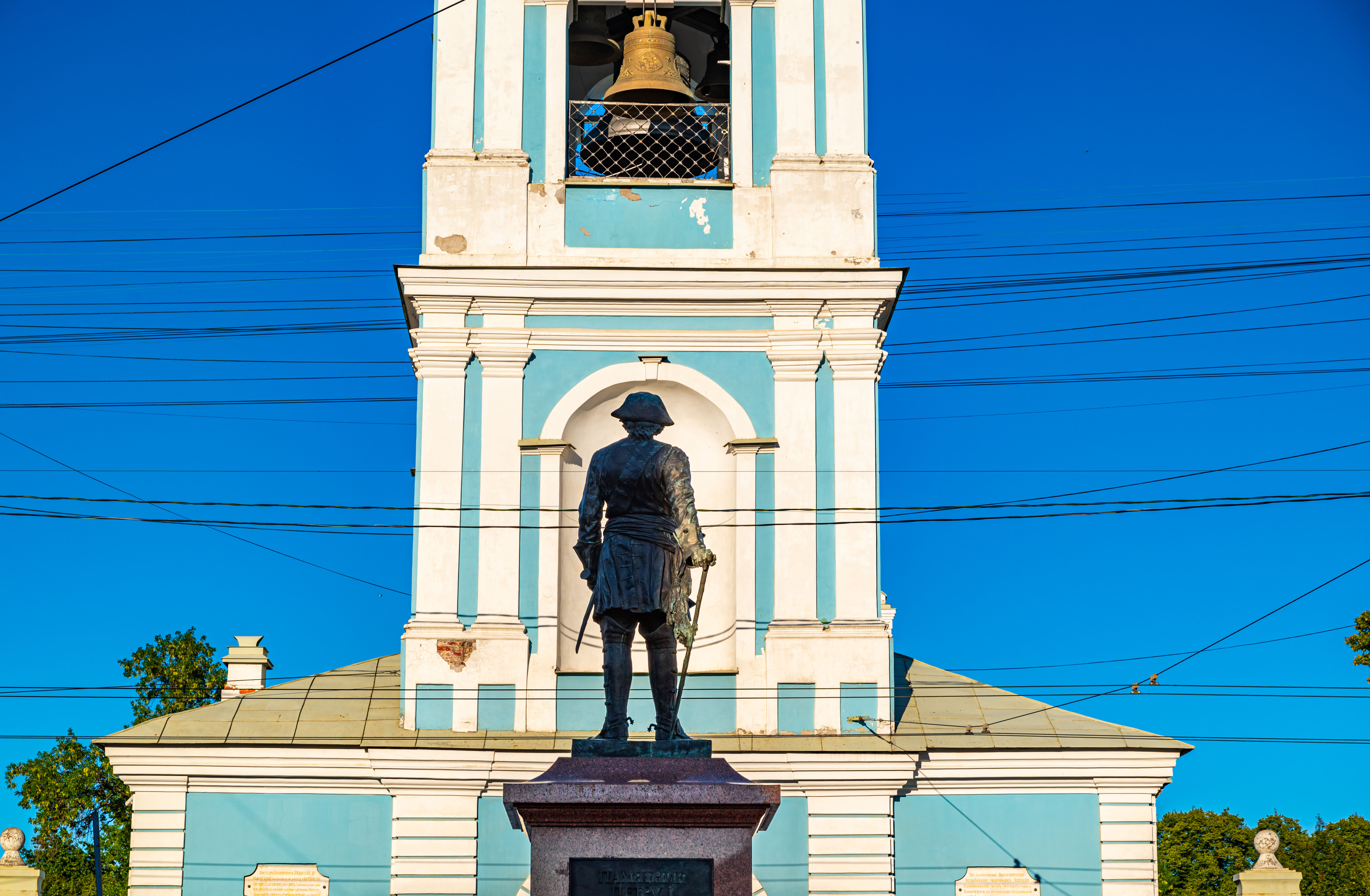 Monument to Peter I at the Sampson Cathedral