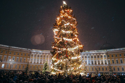 Торжественная Церемония зажжения Главной Новогодней ели на Дворцовой площади