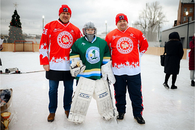 Турнир «Легенды льда» на катке на катке Музея железных дорог России
